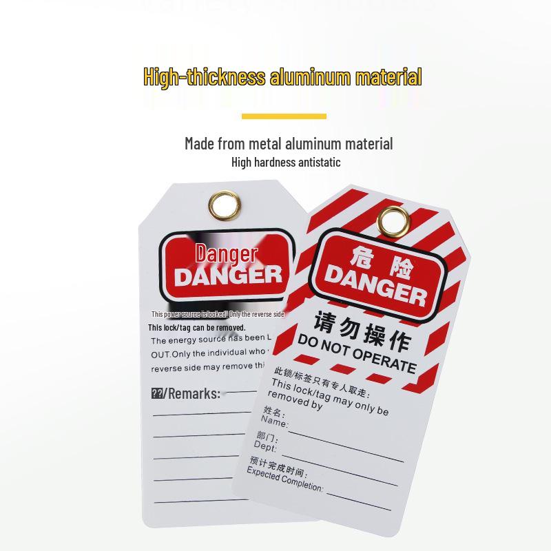 Customizable PVC LOTO Safety Tag for Lockout/Tagout Procedures