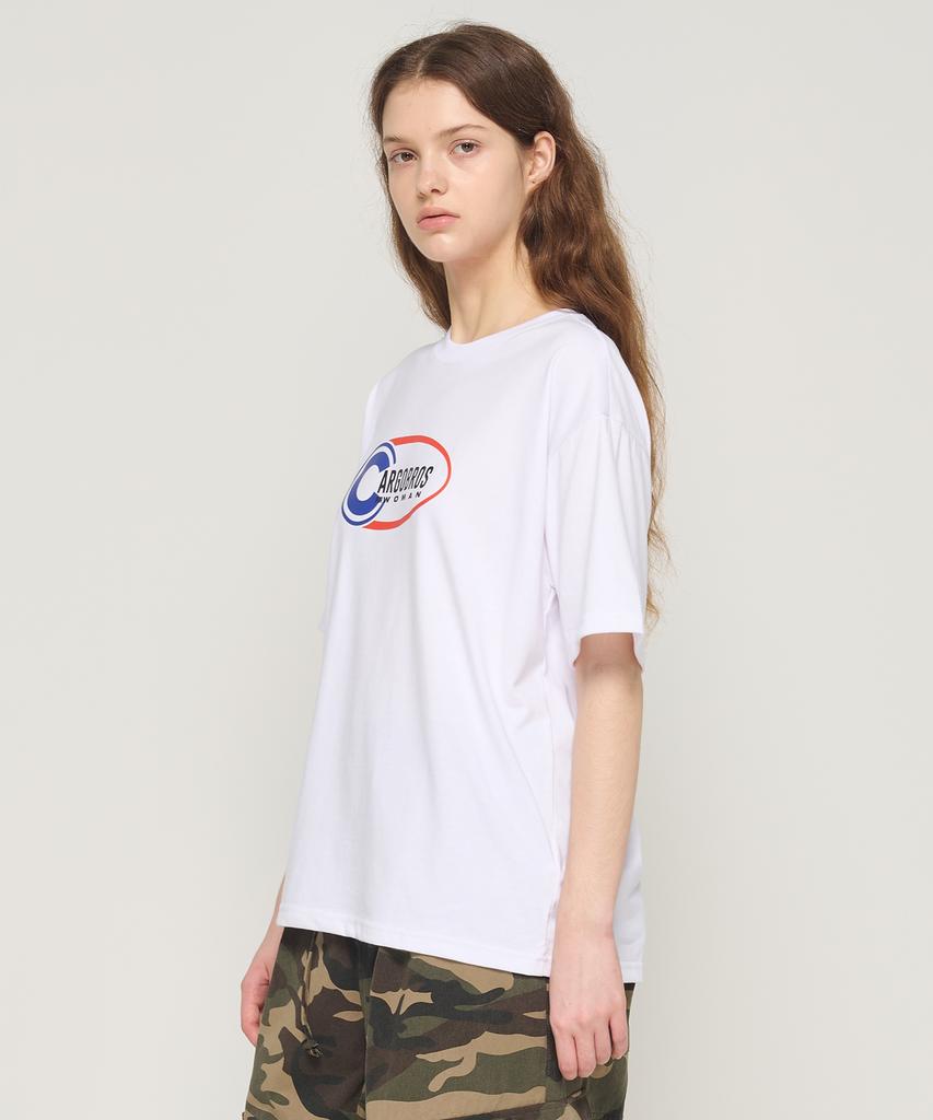 CARGOBROS FOR WOMAN C Circle Short Sleeve T-Shirt (White)