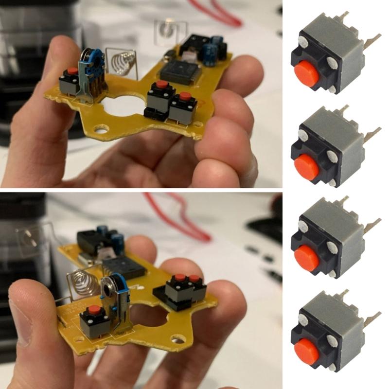10 Stück 6x6x7,3mm Kailhs Silents Taster Drahtlose Maus Mikroschalter mit Geräuschloser Bedienung für Gamer und Büro