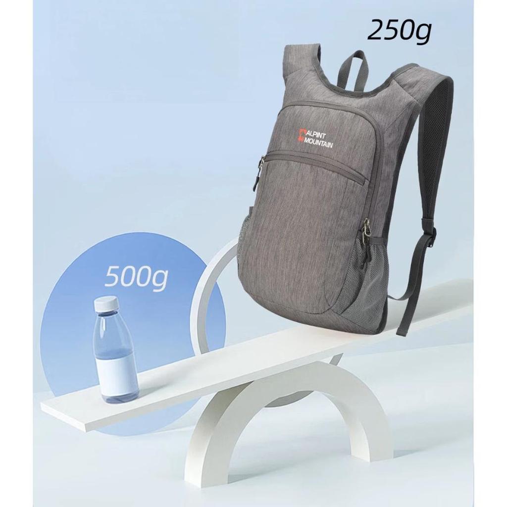ALPINT MOUNTAIN Folding Backpack, Hiking Bag, Cycling Backpack, Ultra-Light Portable Travel Trekking Pack, Dark Gray, 24*15*42cm