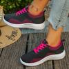 Fashion Women Sneakers 2025 New Walking Plus Size Shoes Woman Lace Up Round Toe Sneakers Women Fashion Lightweight Designer Shoes Women