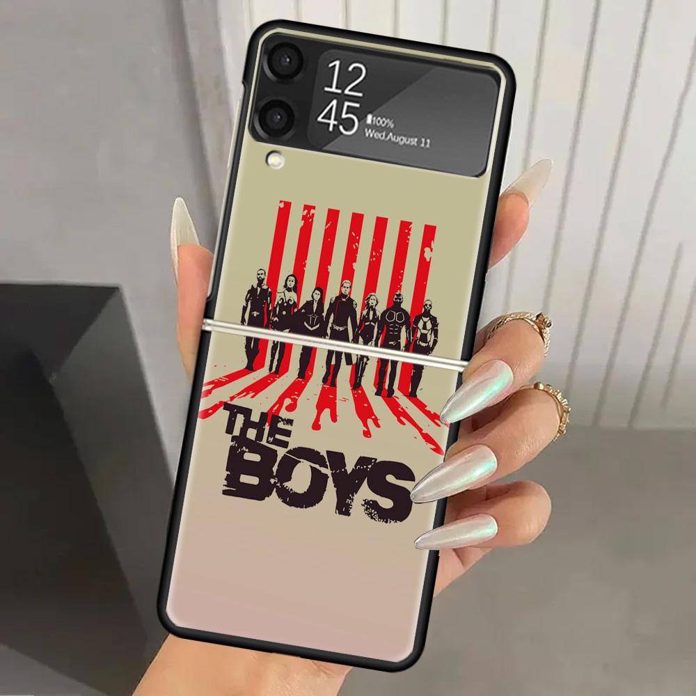The Boys Homelander TV Hard PC Phone Case For Samsung Galaxy Z Flip 7 6 5 4 3 Black ZFlip7 ZFlip6 Flip5 Flip4 Flip3 5G Print Cov