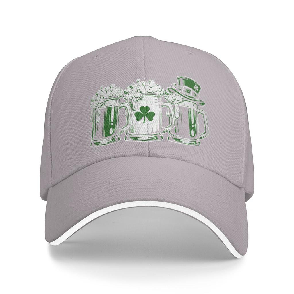 Women Unisex Irish Beer Ireland Flag Saint Patricks Day Outdoor Hat Sun Baseball Caps Casual Baseball Cap Sunscreen Hats