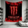 Monster Energy Wall Tapestry Aesthetic Wall Hanging Printed Fabric Blanket Decorative Tapestries for Bedroom Living Room Home Decor