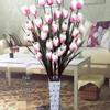 5-Head Tall Tulip Artificial Silk Floral Decoration for Living Room Display