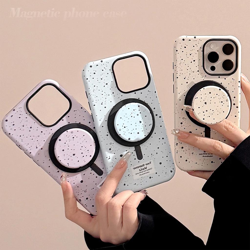 Ink Splashing Magnetic Bracket Apple 15 Mobile Phone Case IPhone 16 Promax Suitable for 13 Philin Korean Niche 11 Hard