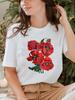 Pflanzenstil Trend Niedlich 90er Jahre T-Shirt Oberteil T-Shirt Kurzarm Sommerkleidung Druck Rundhals Mode Damenbekleidung Grafik-T-Shirt