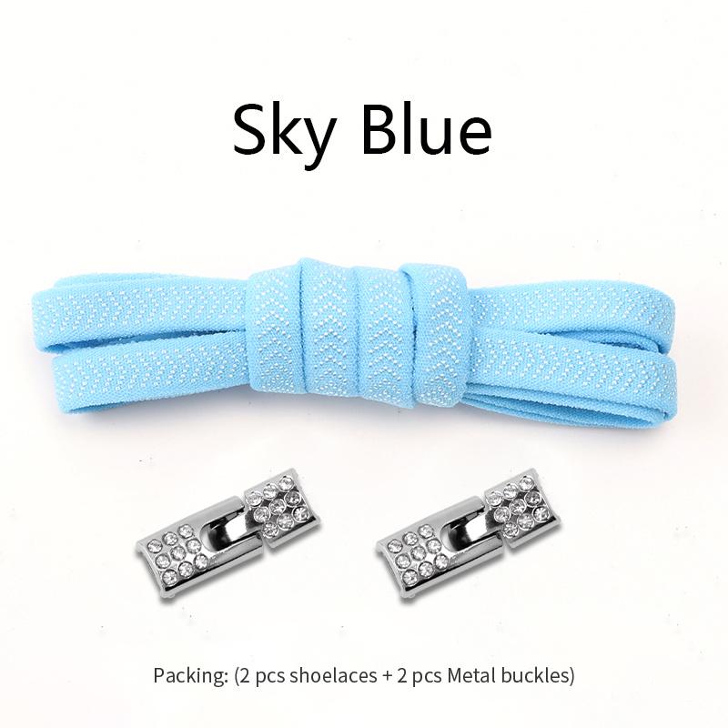 Elastische Schnürsenkel Sneakers Diamant Kreuz Verschlüsse Schnürsenkel ohne Binden Kinder Erwachsene 8MM Breite Keine Bindeschuhbänder Gummibänder Schnürsenkel