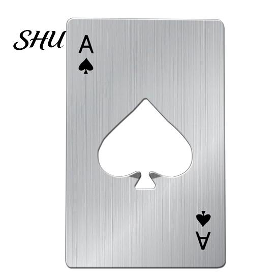 Bottle Cap Opener High Strength Convenient Open Portable Can Poker Card Shape for Home Beer