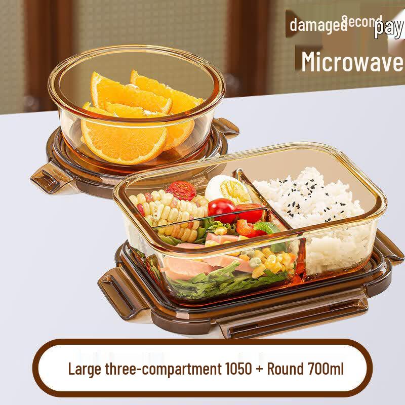 Microwave-Safe Glass Meal Prep Container