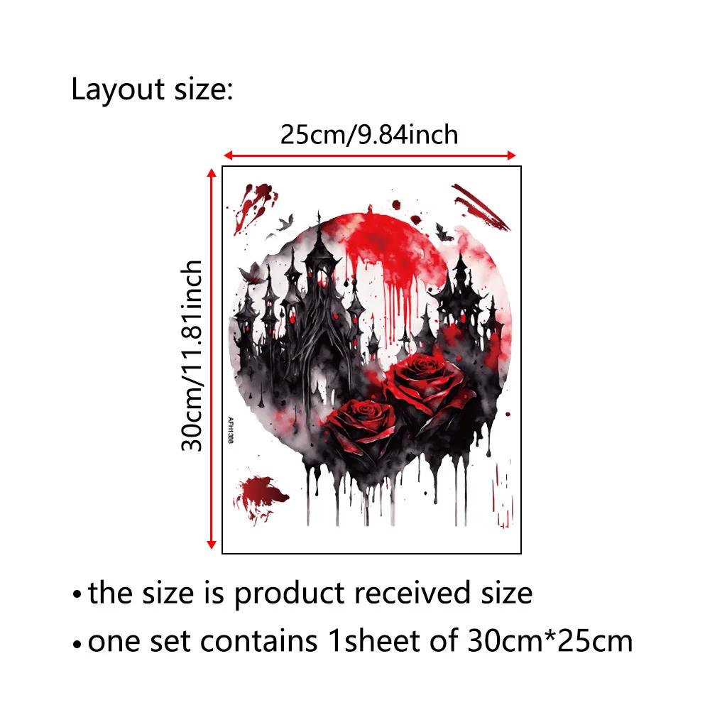 Halloween Blood Skull Funny Toilet Sticker Halloween Gift Self-adhesive Toilet Seat Decal Bathroom Fashion Waterproof Decoration