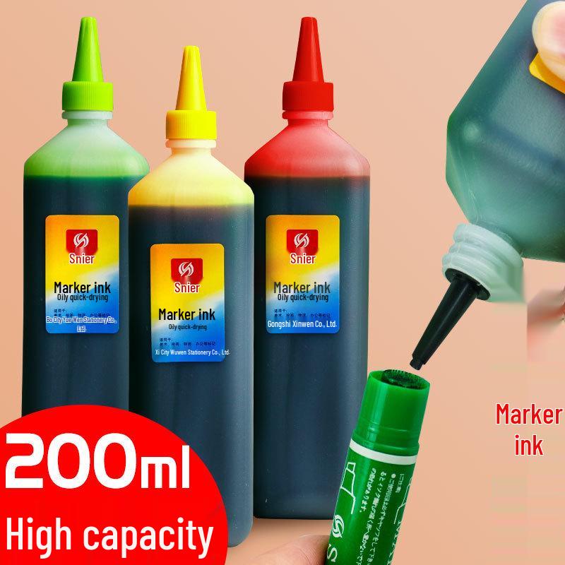 Snell Oil-Based Marker Ink Refill, 24-30 Colors, 200ml, for POP Posters Light Purple Ink 200ml