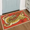Retro Tiger Willkommen Fußmatte mit Muster Matten Teppiche für Küche Badezimmer Schachbrettmuster Bordüre Schlafzimmer Heimdekoration Teppich
