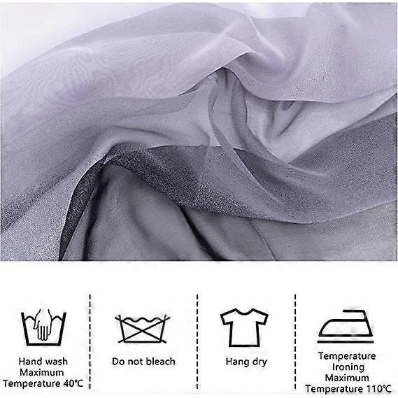 Dww Women's Soft Gradient Scarf 175 * 75cm - (Black) - Lightweight women's scarf, soft and light shawl, elegant fashion scarf, gift