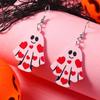 Cross-Border Halloween Cartoon Heart Ghost Tassel Earrings