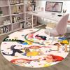 1pc Pippi Longstocking1 Print Round Carpet Chair Round Carpet Suitable for Bedroom Living Room Home Decorative Carpet