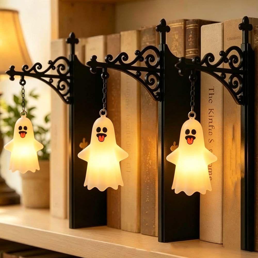 Wrought Iron Street Lamp Bookends Button Cell Battery Powered Bookmark Light Study Room