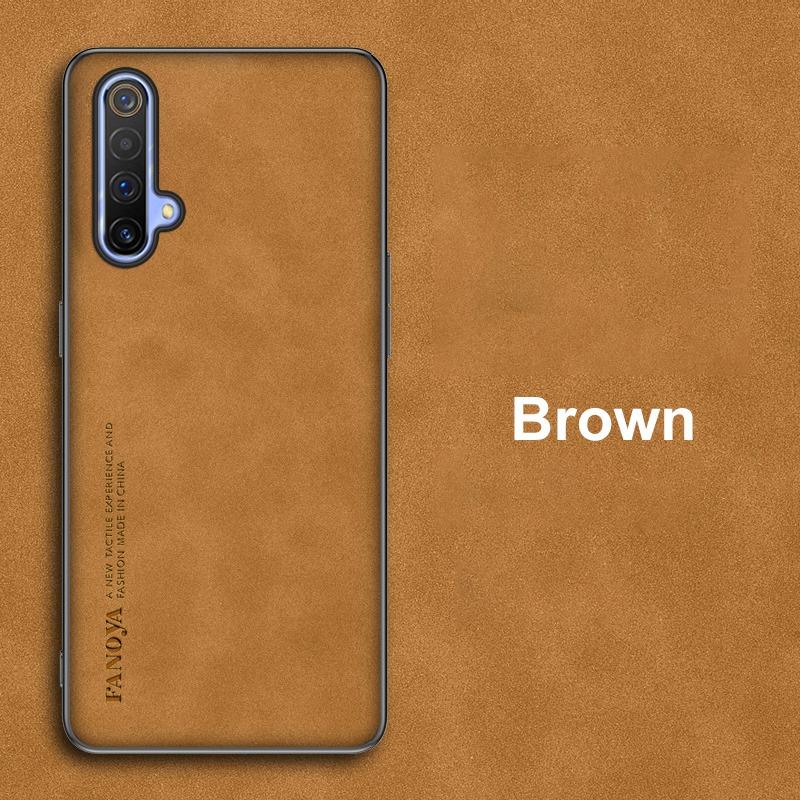 Luxury PU Leather Case For Realme X3 SuperZoom Back Cover Matte Protection Silicone Phone Case For Realme X50 Pro RealmeX3 Coque