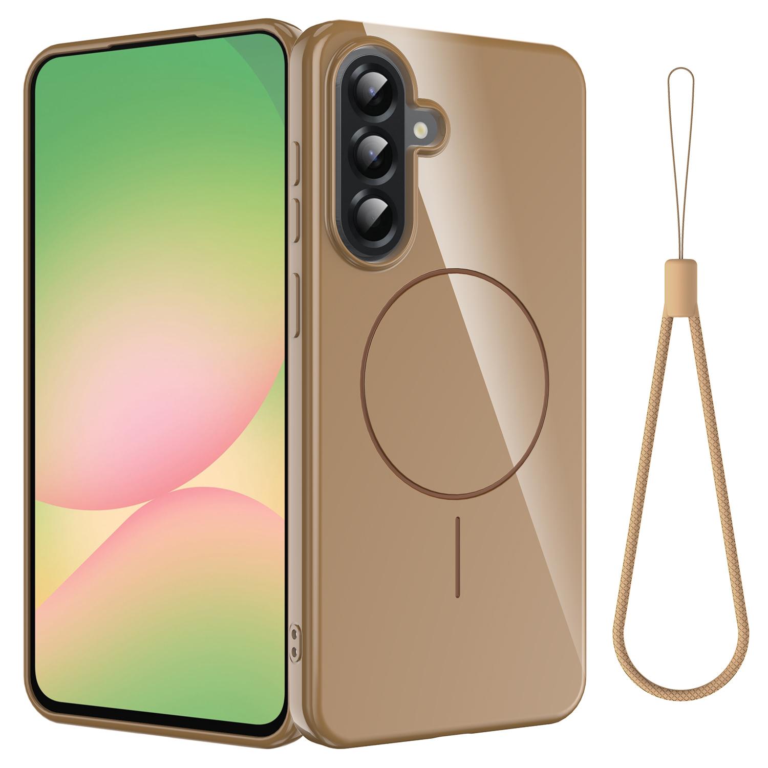 

For Samsung Galaxy A26 5G Magnetic Case TPU Phone Back Cover with Lanyard A