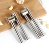 304 Stainless Steel Garlic Press and Peeler Set - Mincer, Masher, and Puree Maker for Home Use