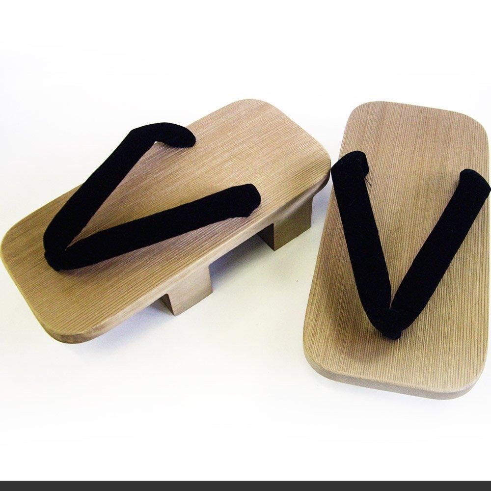 Kiso Nezuko plain black a traditional craft made in continuing a tradition of Geta Men's two-toothed, sandals, Japan, 300-year craftsmanship.