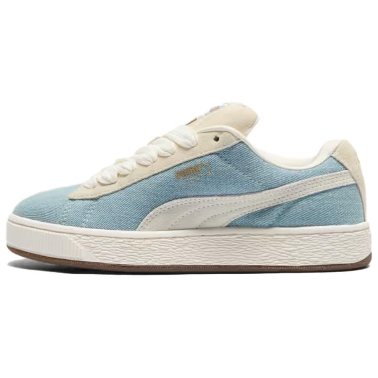 PUMA Suede XL Comfortable Low top Skateboard Shoes Women s Blue Beige 399271-01 40