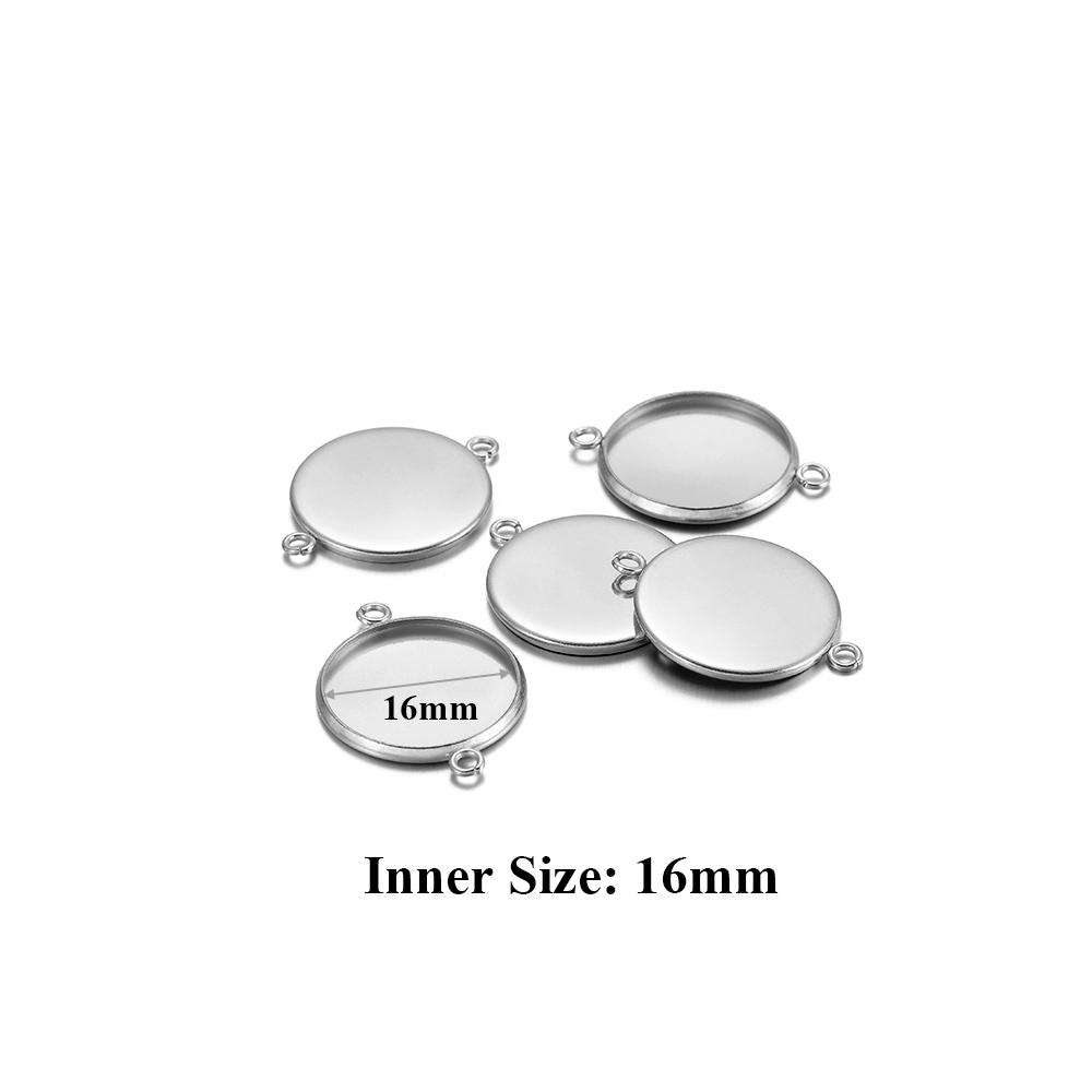 10 pièces Acier Inoxydable 6-30mm Base Cabochon Camée Couleur Dorée Plateau Rond Vide pour Collier Bracelet Fabrication de Bijoux Apprêts DIY