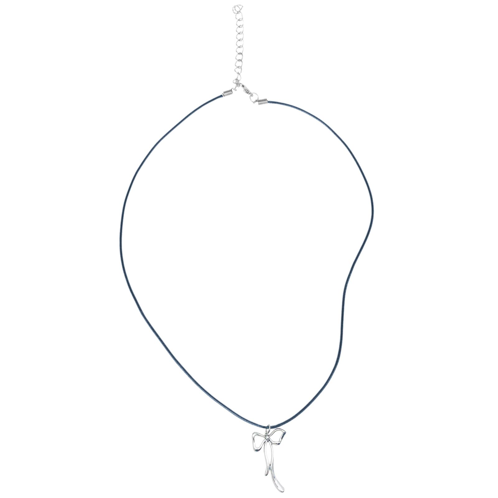 

Elegant Butterfly Necklace Bowknot Pendant Neckchain Adjustable Chain Choker Handmade Collarbone Chain Gifts for Women T1