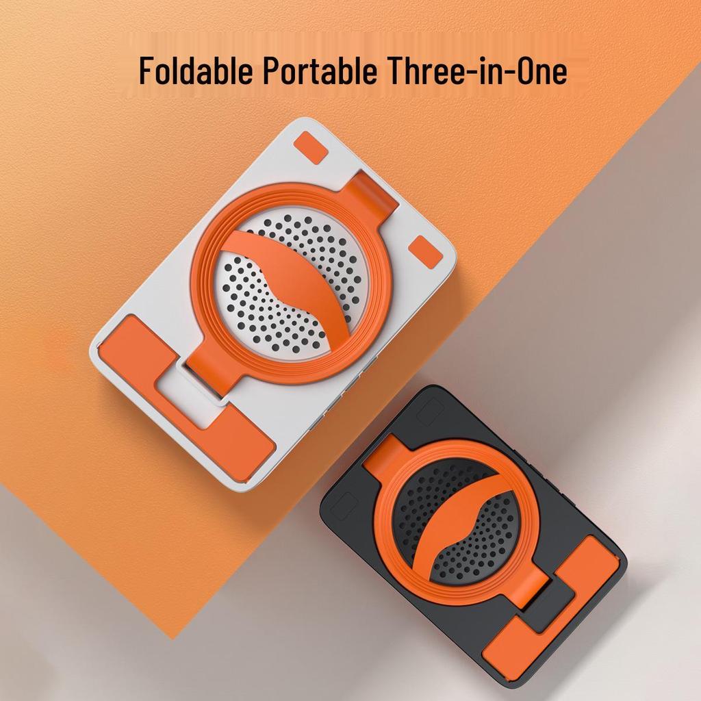 Compact Multi-functional Phone Holder & Bluetooth Speaker with Ambient Light, Foldable TF27BOX