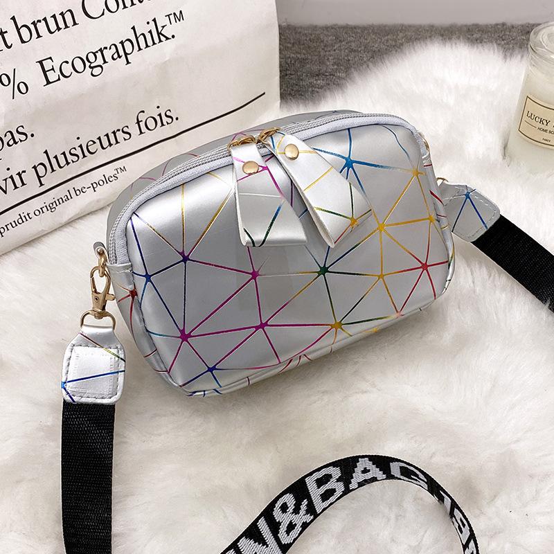 Girls cosmetic bag ladies bag bag women's bag printed wide shoulder strap small bag women's messenger bag