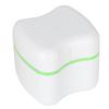 Denture False Teeth Storage Box Case With Filter Screen Dental Appliance(Green)