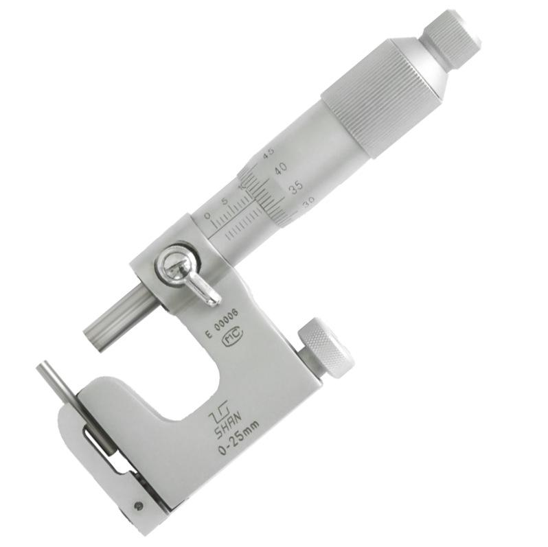 Multifunctional Outer Diameter Micrometer 0-25mm for Pipe Diameter, Wall, Shaft, Groove, Step Height, and Narrow Dimensions Measurement.