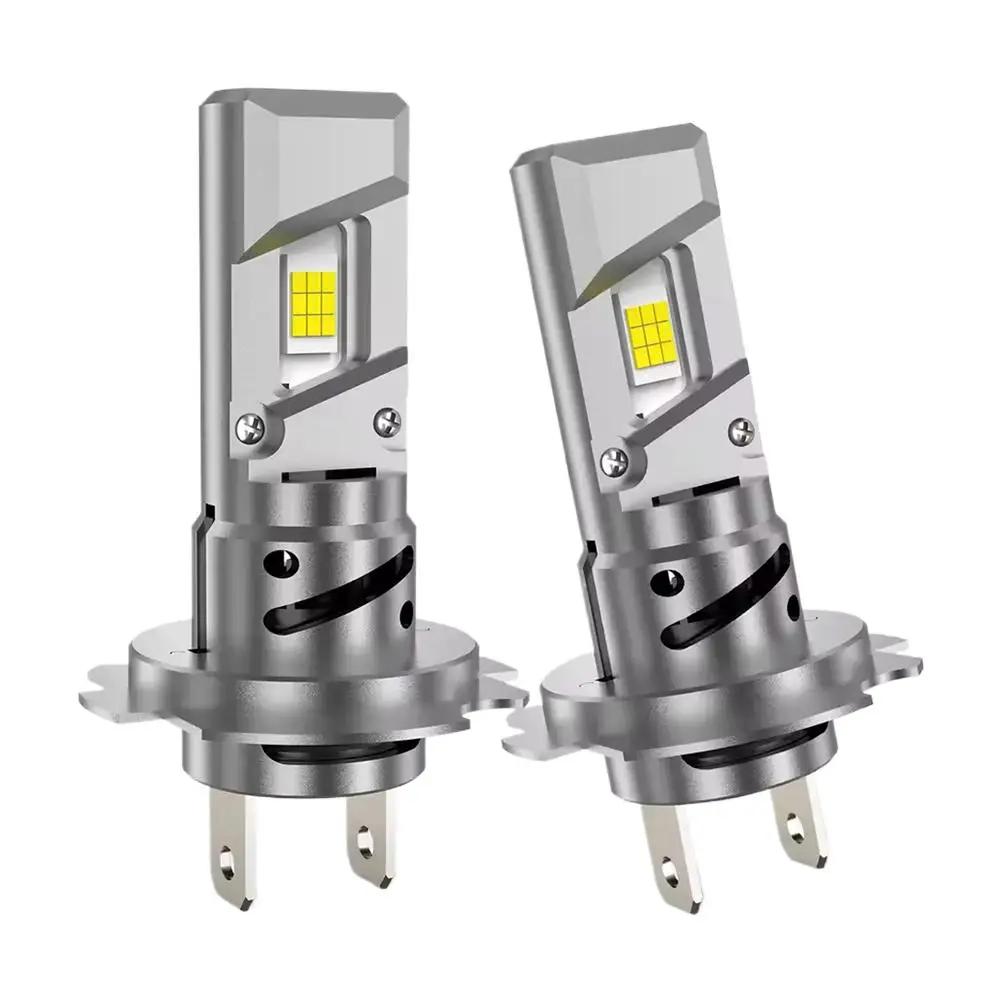 H1/H7 Car LED Headlight Bulbs CAN Bus Lights Mini Lamp And Play Bright Super Turbo Fan Plug Lamps 800000LM 6000K Automobile C8S3