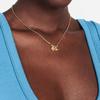 Louis Vuitton Loulougram Lv Letter Metal Necklace Women necklace Gold M00783