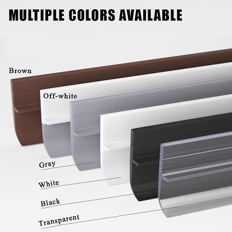 Door Seam Bottom Sealing Strip Soft Hard PVC Composite Insect Proof Dustproof Soundproof for Apartment Rental Home Use