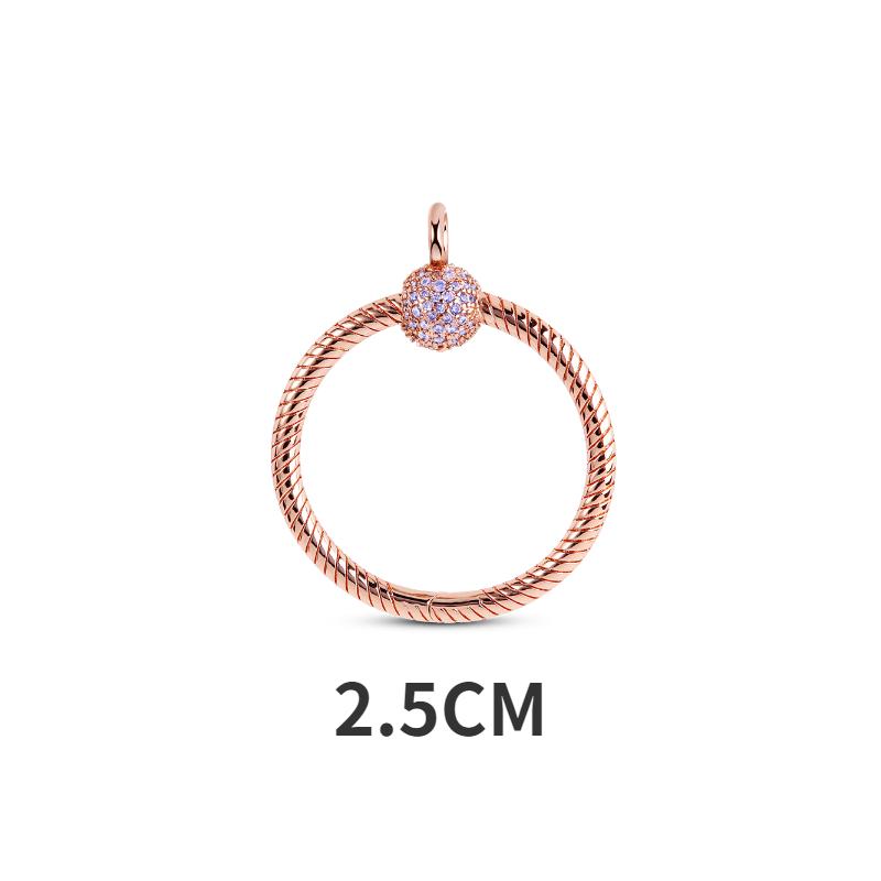 Silver Color O Pendant Moments Pave O Pendant Dangle Charms Fit Original Cable Chain Necklace Fashion Women Jewelry Making Gift