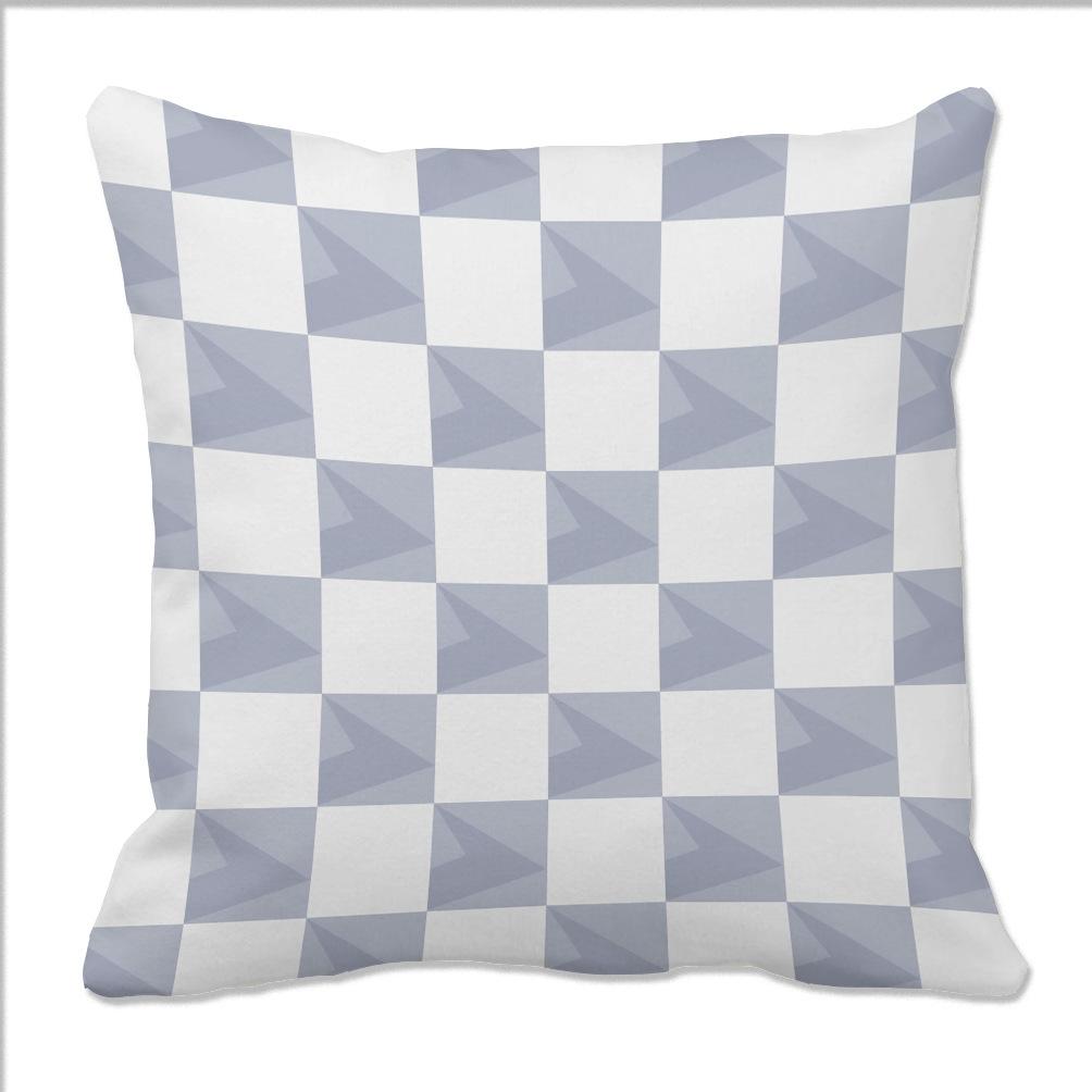 

Контрастная цветовая комбинация Геометрический клетчатый принт Наволочка Клетчатый узор Шахматная доска Скандинавский диван Гостиная Плюшевая подушка 45Cm single-sided pillow cover