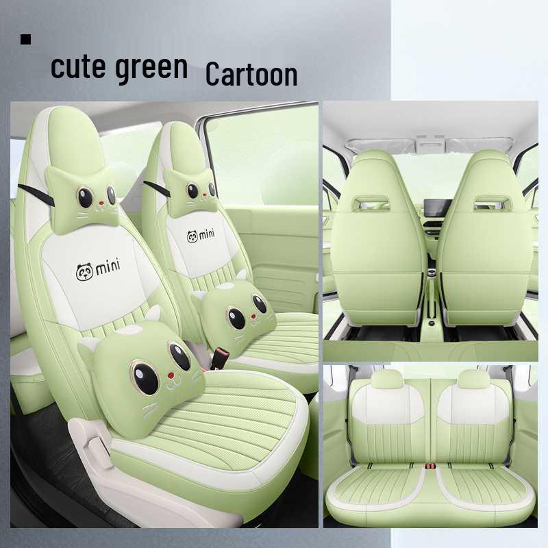 Applicable Panda Mini Leather Seat Cover - Full Coverage, All-Season Cushion, Fits 26/24 New Car Models