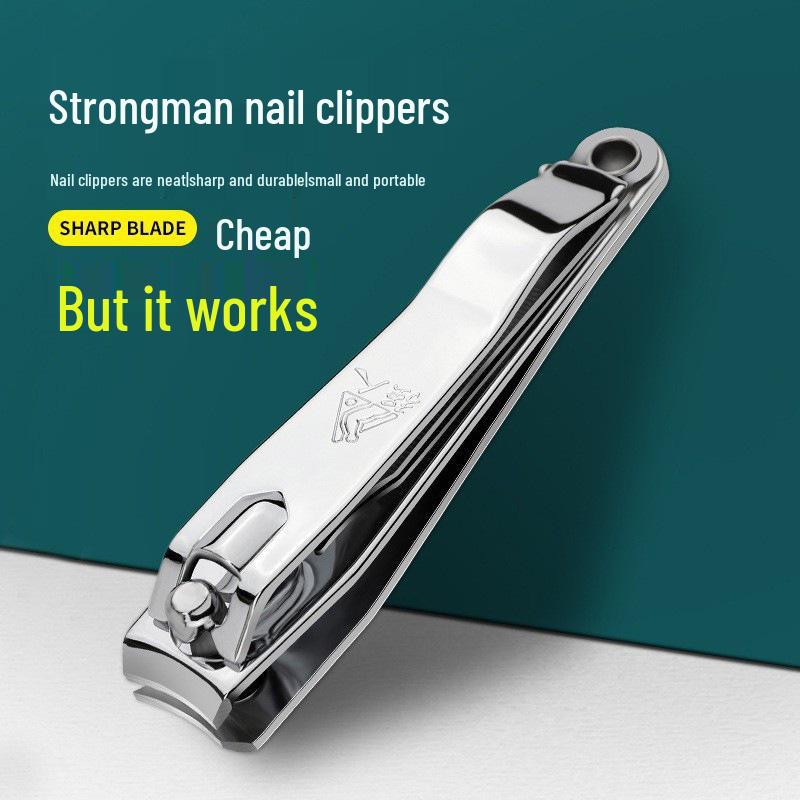 Premium Flat-Edge Nail Clippers Set: Portable Large Clippers for Manicure Pedicure