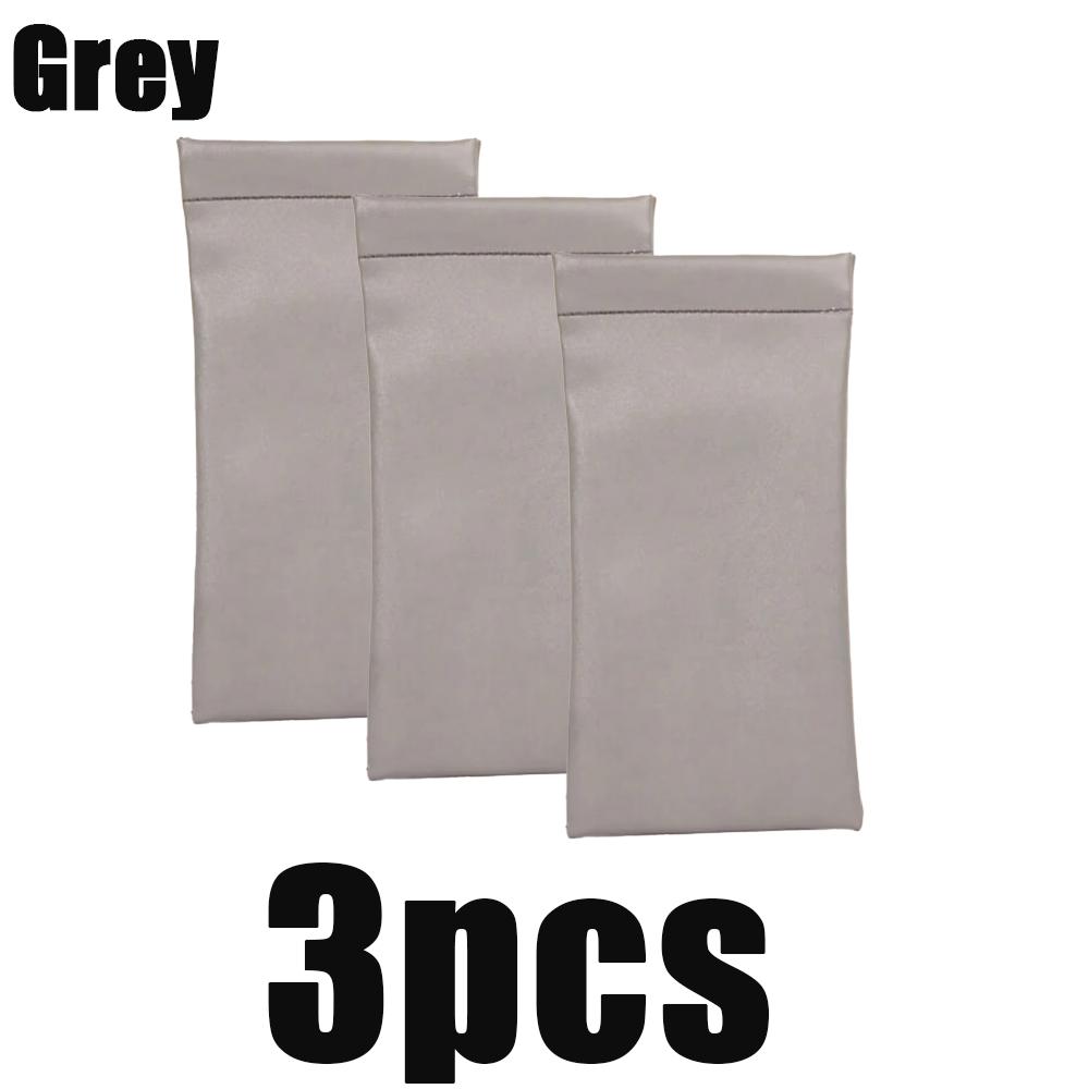 1/3pcs Leather Glasses Storage Bag Soft Pu Waterproof Sunglasses Protector Case Dazzling Colors Pouch Portable Eyeglasses Storag