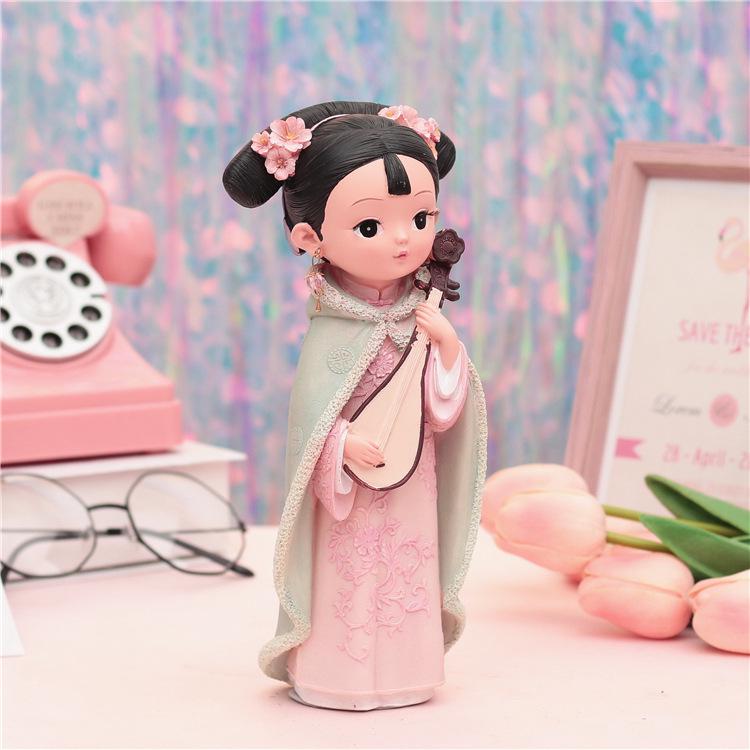 Şarap Dolabı ve Oturma Odası İçin Yaratıcı Retro Prenses Figür Dekorasyonu