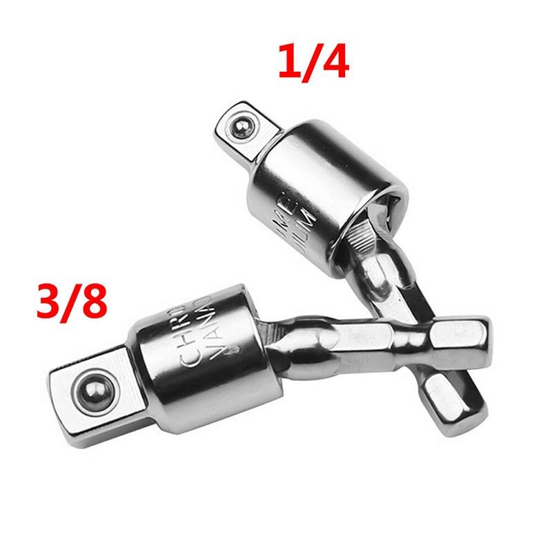 Versatile And Durable 1/4" 3/8" Hex Shank Drill Bit Wrench Socket Adapter Drive Ratchet Extension Tool
