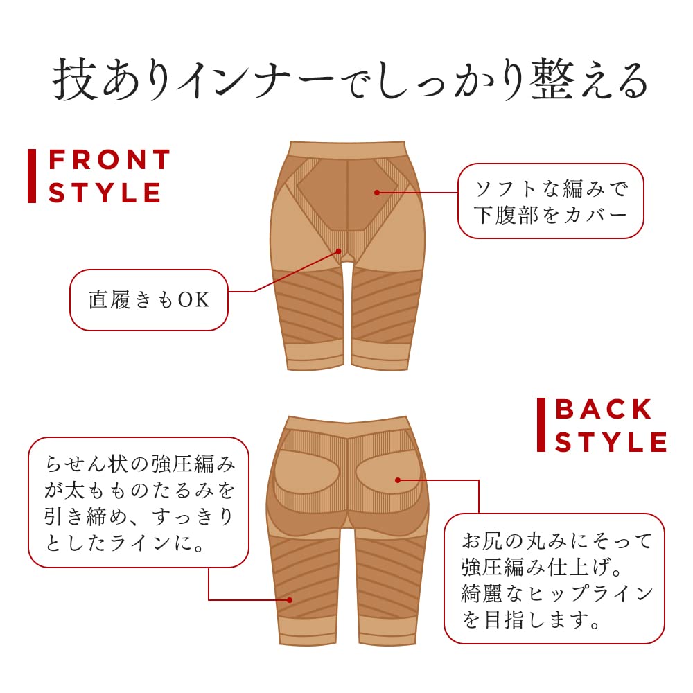 iMedia Compression Beautiful Butt Hips Strong Ultra Thin Gap on Ultra Thin Twisted Girdle Shorts, Women's, M, Beige, Girdle, Shorts, Shapewear,