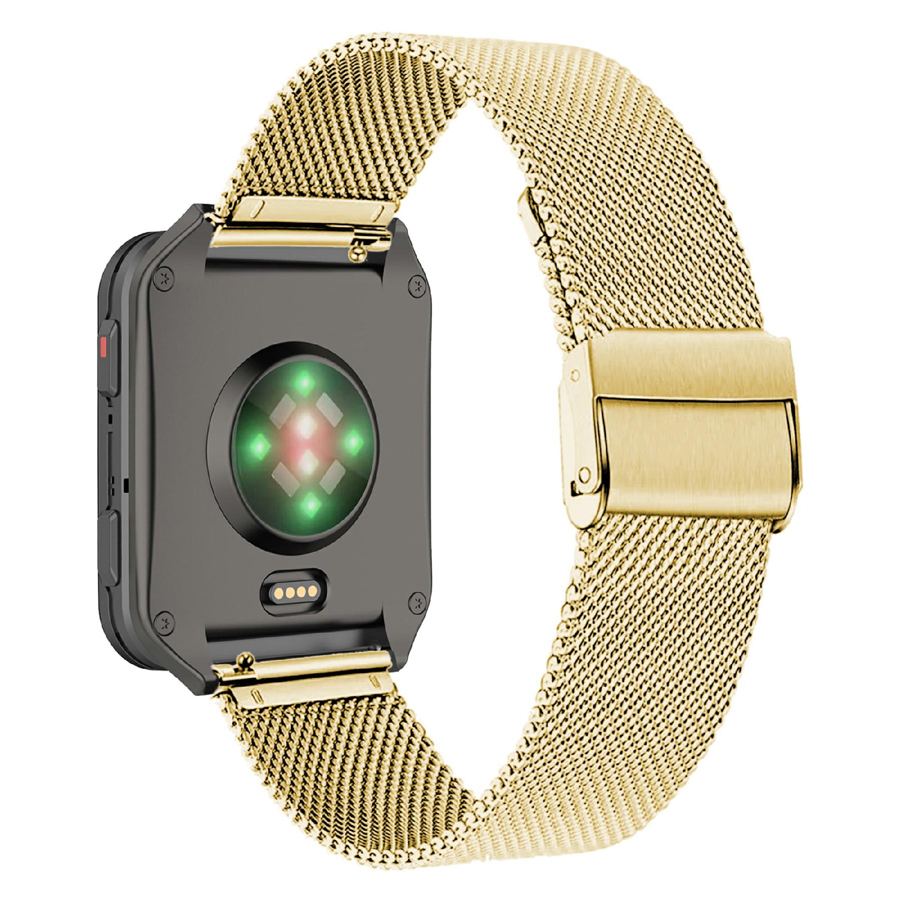 

For Garmin Venu X1 Watch Strap Milanese Stainless Steel Band with Buckle Gold