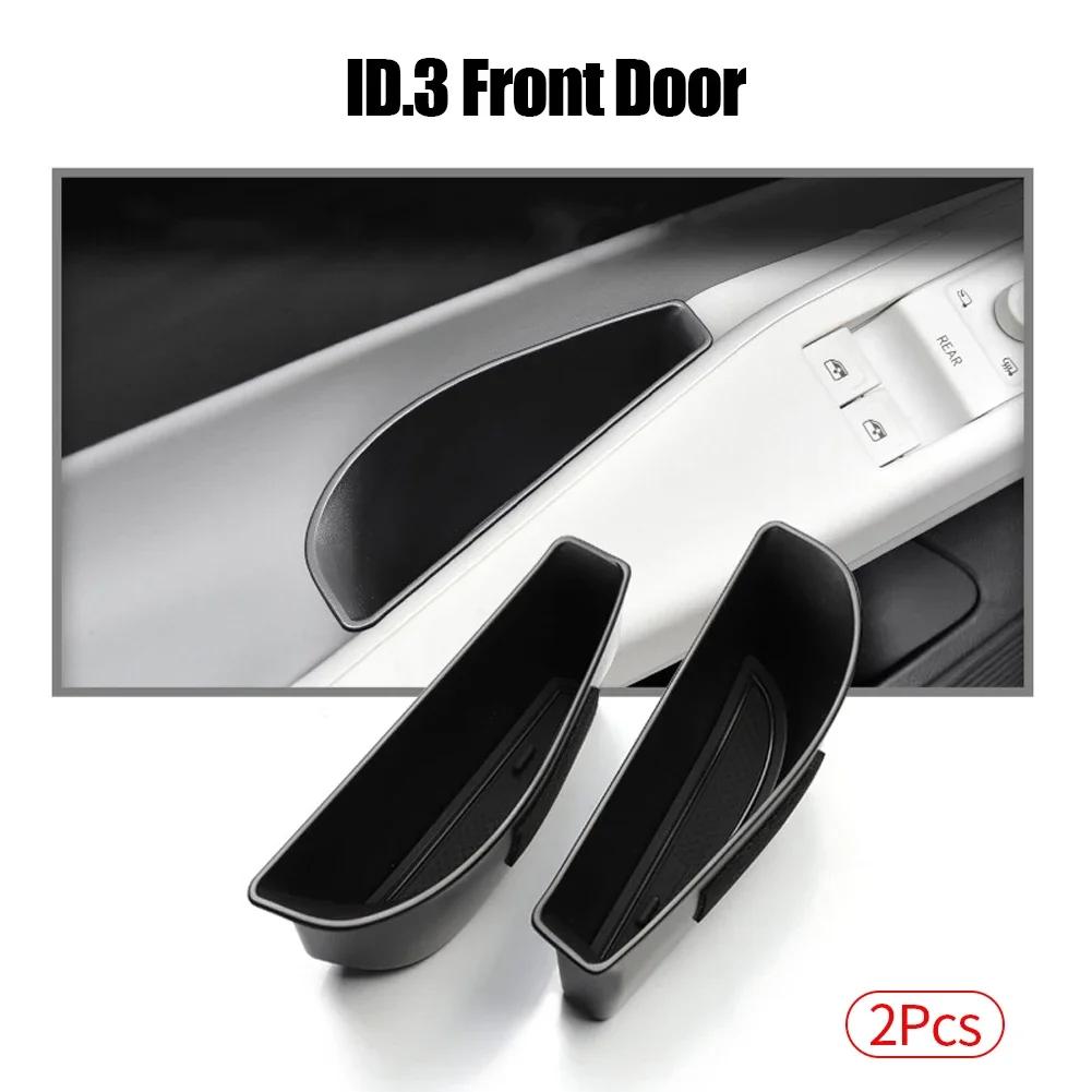 2PCS Car Door Handle Storage Box For Volkswagen ID.4X ID.4 CROZZ 2025+ Door Armrest Holder Tray Organizer Car Accessories