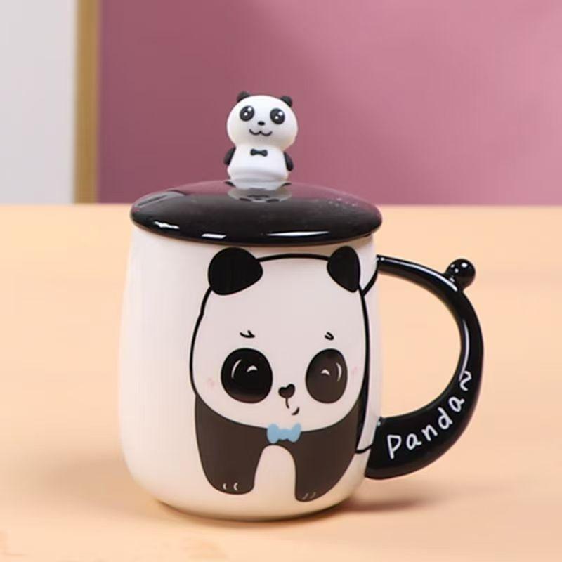 Cartoon Keramische Leuke Kat Mokken met Lepel Creatieve Kattenpoot Mok Koffie Thee Melk Havermout Kop Grote Capaciteit Dieren Bekers Grappig Cadeau