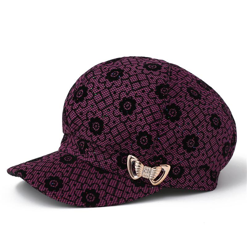 

Ladies baseball hat spring and autumn cap thin fashion hat summer grandma sun hat M（56-58cm）