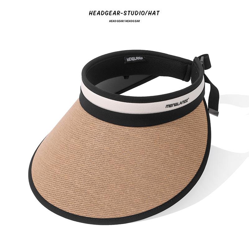 

Солнцезащитная шляпа летняя защита от УФ-лучей широкополая шляпа от солнца шляпа с открытым верхом велосипедная соломенная шляпа шляпа от солнца защита лица универсальная adjustable [free windbreak rope]