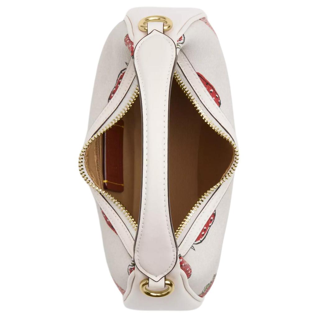 COACH CARMEN Leather One Shoulder Handbag Small Women's White CAL01-IMCAH