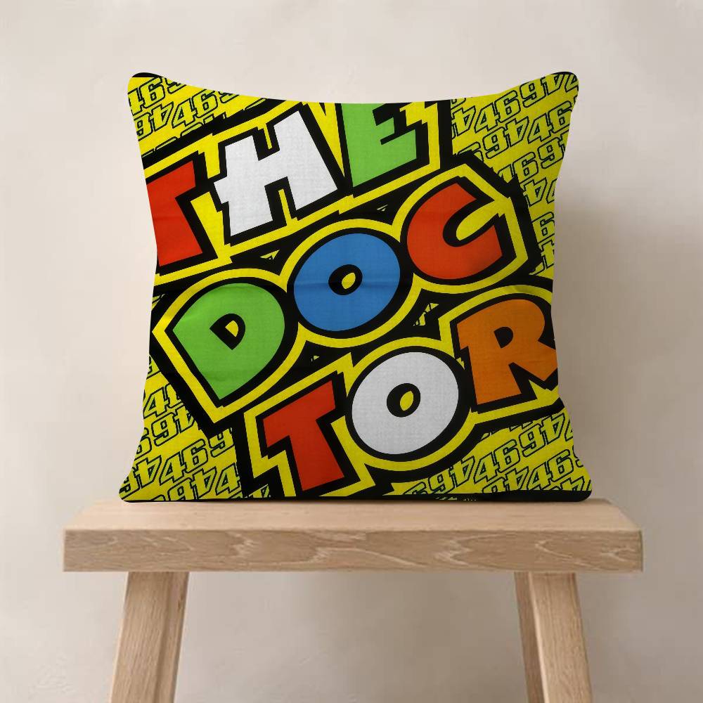 VValentino Moto Gp RRossi 46 Decorative Room Aesthetics Pillow Case Home Decor Bedroom Sofa Bed Couch Pillow Cover 45x45